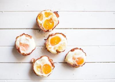 مافین تخم مرغ و ژامبون