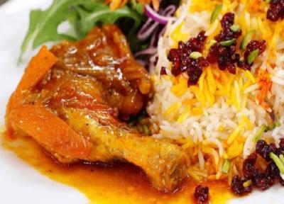 2 طرز تهیه مرغ سرخ نموده زعفرانی به روش رستورانی